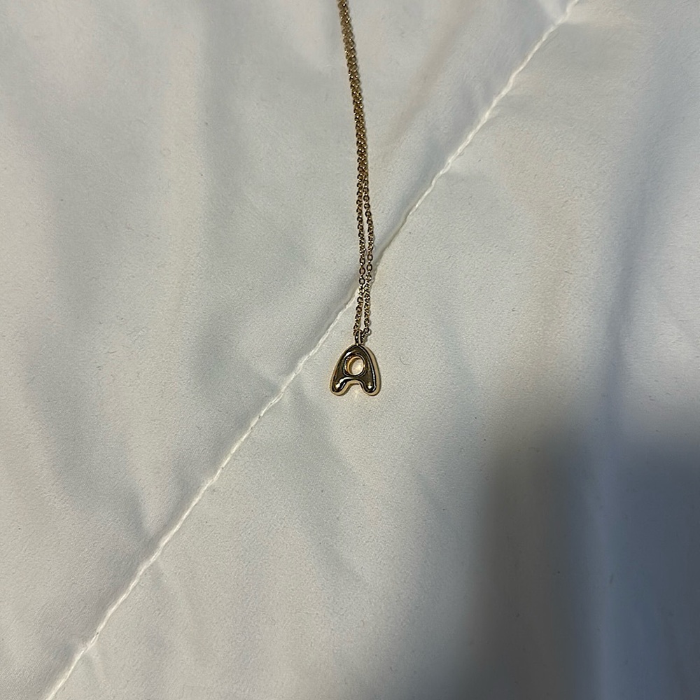 Gold A necklace